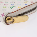 LOUIS VUITTON Monogram Multicolor Zippy Wallet White M60241 LV Auth 192944-8