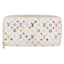 LOUIS VUITTON Monogram Multicolor Zippy Wallet White M60241 LV Auth 192944-13