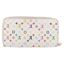 LOUIS VUITTON Monogram Multicolor Zippy Wallet White M60241 LV Auth 192944-2