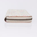 LOUIS VUITTON Monogram Multicolor Zippy Wallet White M60241 LV Auth 192944-3