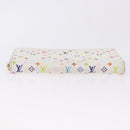 LOUIS VUITTON Monogram Multicolor Zippy Wallet White M60241 LV Auth 192944-6
