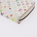 LOUIS VUITTON Monogram Multicolor Zippy Wallet White M60241 LV Auth 192944-14