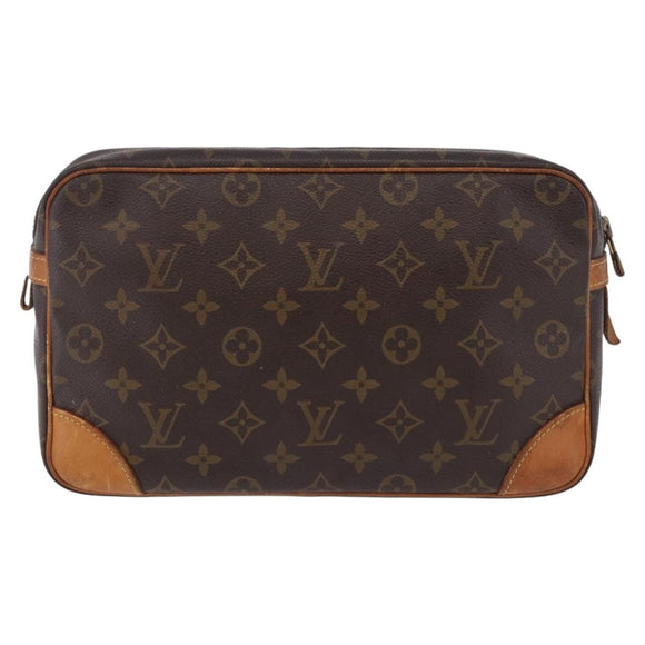 LOUIS VUITTON Monogram Compiegne 28 Clutch Bag M51845 LV Auth 192970