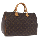 LOUIS VUITTON Monogram Speedy 35 Hand Bag M41524 LV Auth 192974A-1