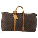 LOUIS VUITTON Monogram Keepall Bandouliere 55 Boston Bag M41414 LV Auth 192976-2