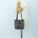 FENDI Zucchino Canvas Mamma Baguette Hand Bag Navy Silver Auth 192983V-24