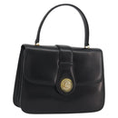 GUCCI Hand Bag Leather Black Gold 319795 Auth 192984A-1