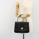 GUCCI Hand Bag Leather Black Gold 319795 Auth 192984A-25