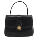 GUCCI Hand Bag Leather Black Gold 319795 Auth 192984A-13