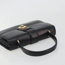 GUCCI Hand Bag Leather Black Gold 319795 Auth 192984A-6