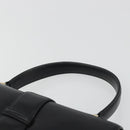 GUCCI Hand Bag Leather Black Gold 319795 Auth 192984A-14