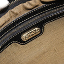 FENDI Zucca Canvas Hand Bag Black Brown Auth 192986-18