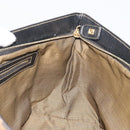 FENDI Zucca Canvas Hand Bag Black Brown Auth 192986-19