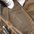 FENDI Zucca Canvas Hand Bag Black Brown Auth 192986-12