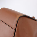 LOEWE Hammock Small Hand Bag Leather 2way Brown Silver Auth 192988A-16
