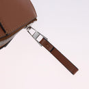 LOEWE Hammock Small Hand Bag Leather 2way Brown Silver Auth 192988A-19