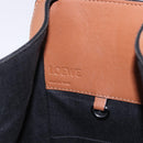 LOEWE Hammock Small Hand Bag Leather 2way Brown Silver Auth 192988A-20