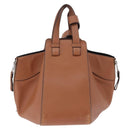 LOEWE Hammock Small Hand Bag Leather 2way Brown Silver Auth 192988A-2
