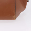LOEWE Hammock Small Hand Bag Leather 2way Brown Silver Auth 192988A-3