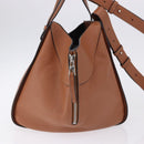 LOEWE Hammock Small Hand Bag Leather 2way Brown Silver Auth 192988A-5