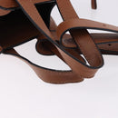 LOEWE Hammock Small Hand Bag Leather 2way Brown Silver Auth 192988A-8