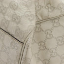 GUCCI GG Canvas Guccissima Sukey Hand Bag Leather Beige Gold 211943 Auth 192998V-14