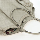 GUCCI GG Canvas Guccissima Sukey Hand Bag Leather Beige Gold 211943 Auth 192998V-6