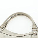 GUCCI GG Canvas Guccissima Sukey Hand Bag Leather Beige Gold 211943 Auth 192998V-8