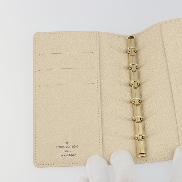 LOUIS VUITTON Damier Azur Agenda PM Day Planner Cover R20706 LV Auth 193001V