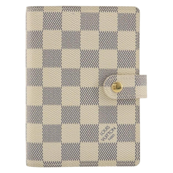 LOUIS VUITTON Damier Azur Agenda PM Day Planner Cover R20706 LV Auth 193001V