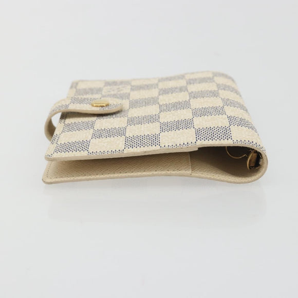 LOUIS VUITTON Damier Azur Agenda PM Day Planner Cover R20706 LV Auth 193001V