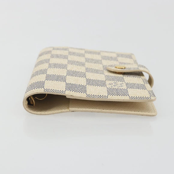 LOUIS VUITTON Damier Azur Agenda PM Day Planner Cover R20706 LV Auth 193001V