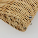 TIFFANY&Co. Chain Shoulder Bag Rattan Beige Silver Auth 193002V-16