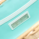 TIFFANY&Co. Chain Shoulder Bag Rattan Beige Silver Auth 193002V-18