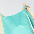 TIFFANY&Co. Chain Shoulder Bag Rattan Beige Silver Auth 193002V-20