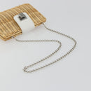 TIFFANY&Co. Chain Shoulder Bag Rattan Beige Silver Auth 193002V-7