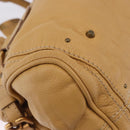 Chloe Paddington Hand Bag Leather Beige Gold Silver Auth 193003V-10