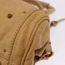 Chloe Paddington Hand Bag Leather Beige Gold Silver Auth 193003V-11