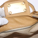 Chloe Paddington Hand Bag Leather Beige Gold Silver Auth 193003V-16