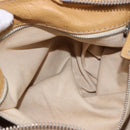 Chloe Paddington Hand Bag Leather Beige Gold Silver Auth 193003V-22