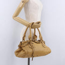 Chloe Paddington Hand Bag Leather Beige Gold Silver Auth 193003V-24
