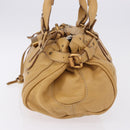 Chloe Paddington Hand Bag Leather Beige Gold Silver Auth 193003V-4
