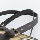 BURBERRY Nova Check Hand Bag PVC Beige Auth 193004A-8