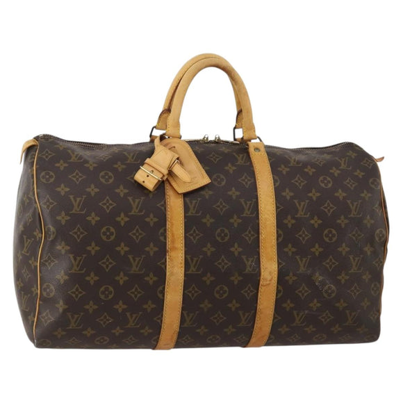 LOUIS VUITTON Monogram Keepall 50 Boston Bag M41426 LV Auth 193006