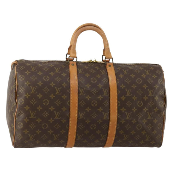 LOUIS VUITTON Monogram Keepall 50 Boston Bag M41426 LV Auth 193007A