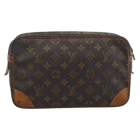 LOUIS VUITTON Monogram Compiegne 28 Clutch Bag M51845 LV Auth 193008