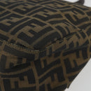 FENDI Zucca Canvas Mamma Baguette Shoulder Bag Brown Black Auth 193012V-12