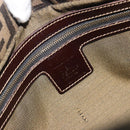 FENDI Zucca Canvas Mamma Baguette Shoulder Bag Brown Black Auth 193012V-18