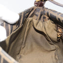 FENDI Zucca Canvas Mamma Baguette Shoulder Bag Brown Black Auth 193012V-21