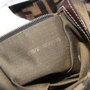 FENDI Zucca Canvas Mamma Baguette Shoulder Bag Brown Black Auth 193012V-24